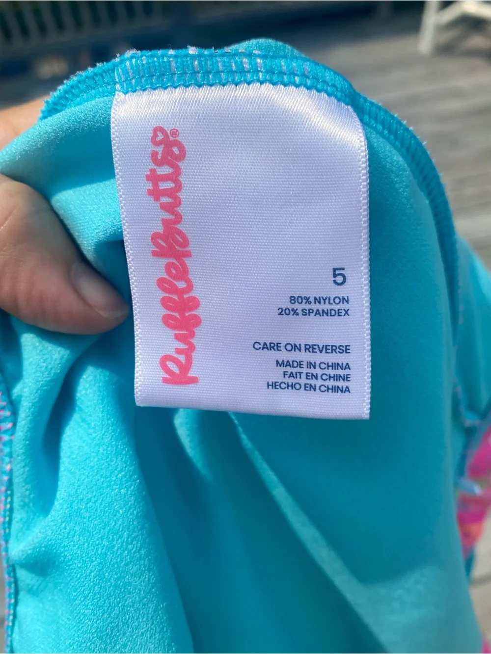 Ruffle Butts Pink Tropical Ruffle One-Piece Swimsuit